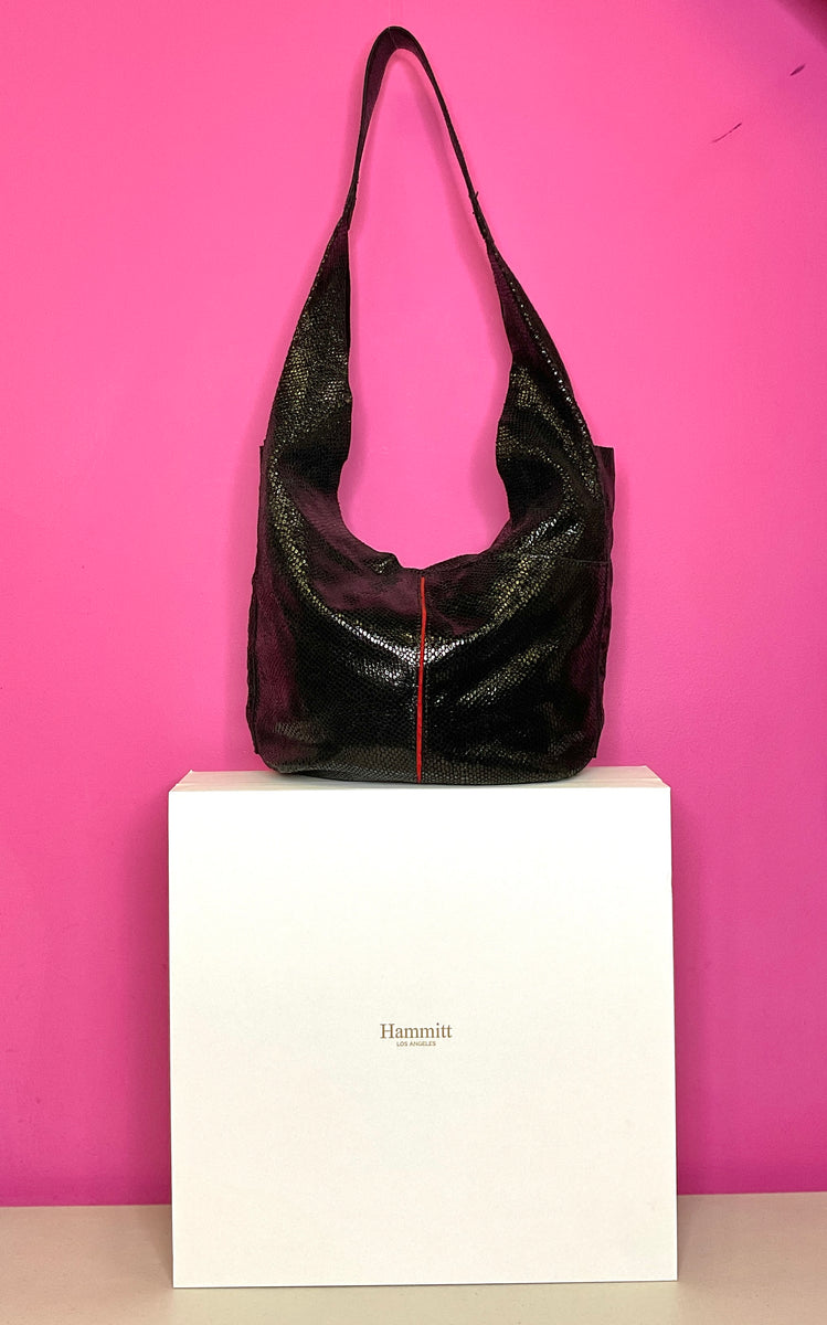 HAMMITT TOM SHIMMER BLACK SLOUCHY HOBO UpScaleIT