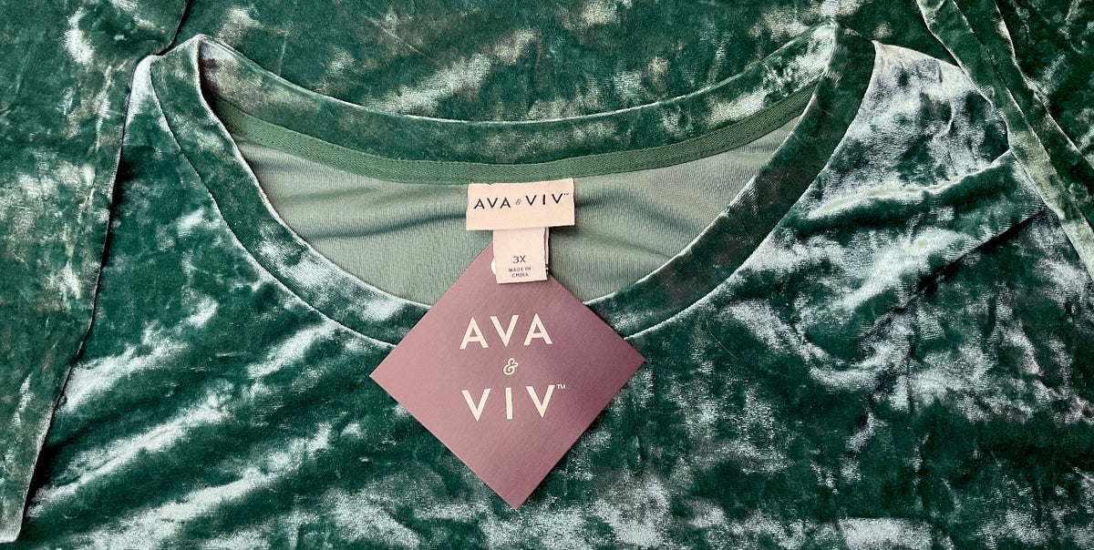 AVA VIV NEW CRUSHED VELVET PULLOVER 3X UpScaleIT