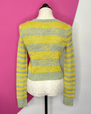 PILCRO DECONSTRUCTED TWEET SWEATER - XS