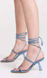 NEW ALOHAS KENDRA BLOOM DENIM HEELS - ALL SIZES