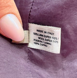 BOTTEGA VENETA AUBERGINE PINSTRIPE DRESS - 44/M