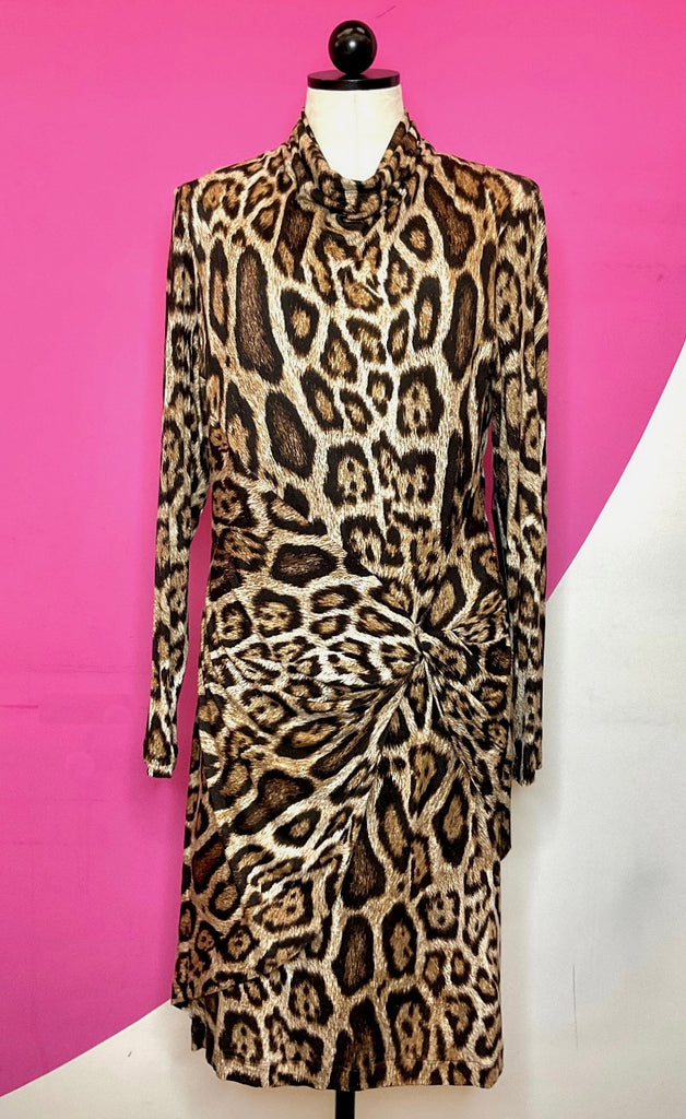 NEW CHICOS BLACK LABEL LEOPARD DRESS - L UpScaleIT NEW CHICOS BLACK LABEL LEOPARD DRESS - L UpScaleIT