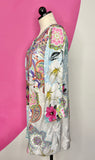 NEW SOFT SURROUNDING BLUE FLORENT TUNIC - S