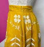 ANTHRO MAEVE VINELAND EMBROIDERED SKIRT - S