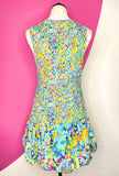 ANTHRO PLENTY BALLOON BOTTOM WRAP DRESS - L