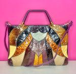 VINTAGE SNAKE/EEL CAPRICE PATCHWORK BAG