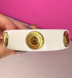 LOGO ACRYLIC COACH BANGLE BRACELET