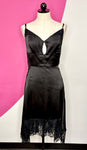 ANTHROPOLOGIE LACE & SATIN SLIP DRESS - L