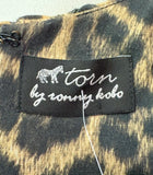 RONNY KOBO KAITLYN LEOPARD MINI DRESS - S