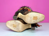 DALIA JIMMY CHOO FRINGE FOX BOOTS - 39/9