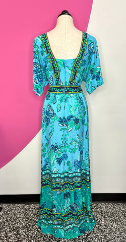 lilly pulitzer ilia maxi dress Lilly Pulitzer Ilia Floral Maxi Dress in Seabreeze Blue