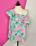 NEW LILLY PULITZER SO SHELLAGANT ZELDIE TOP - M