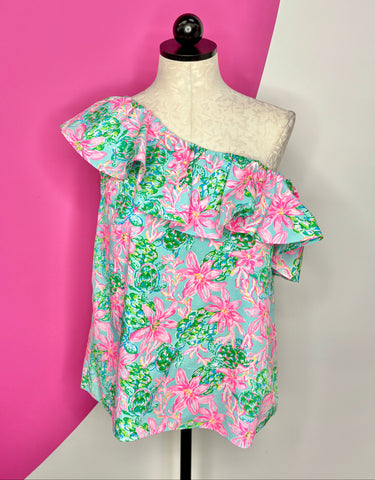 NEW LILLY PULITZER SO SHELLAGANT ZELDIE TOP - M
