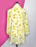 CABI GO TO YELLOW FLORAL BLOUSE - S/M