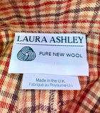 VINTAGE LAURA ASHLEY PURE WOOL PLAID PANTS - 12