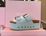 NEW INTENTIONALLY BLANK DENIM SANDALS - ALL SIZES