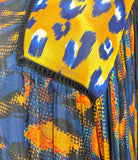 ANTHRO BLNK LEOPARD PEASANT BLOUSE - M