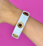 LOGO ACRYLIC COACH BANGLE BRACELET