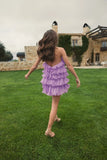 NEW MAC DUGGAL RUFFLE CHIFFON HALTER MINI DRESS - 6