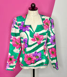 VINTAGE ANNE CRIMMINS SILK FLORAL TOP - 6