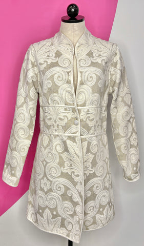 KHANGURA BROCADE DUSTER JACKET - S