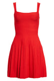 STAUD ELLISON RED ROSE MINI DRESS - S