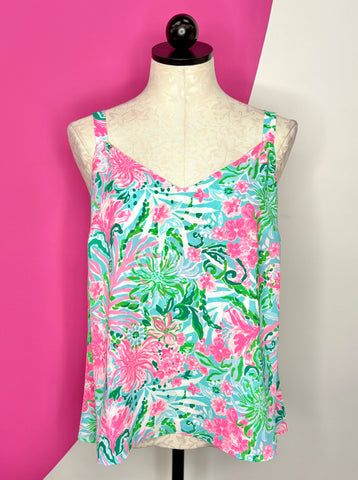 NEW LILLY PULITZER AMALFI BLUE NADIA CAMI - M