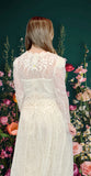 VINTAGE JESSICA MCCLINTOCK PRAIRIE LACE DRESS - 6