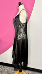 ANTHROPOLOGIE LACE & SATIN SLIP DRESS - L