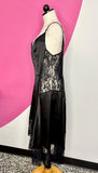ANTHROPOLOGIE LACE & SATIN SLIP DRESS - L