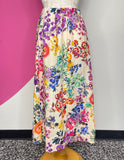 NEW JOHNNY WAS EVALON LINEN SEAMED SKIRT - XS/S