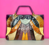 VINTAGE SNAKE/EEL CAPRICE PATCHWORK BAG
