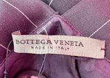 BOTTEGA VENETA AUBERGINE PINSTRIPE DRESS - 44/M