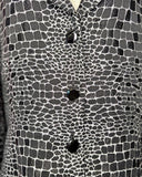MISOOK KNIT CROCO PRINTED BLAZER - L
