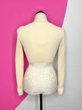 NEW A.L.C RIB KNIT CROP CARDIGAN - XS