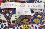 VERONICA BEARD MAC PAISLEY PRINT CREPE MIDI SKIRT - 10