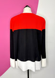 NEW MISOOK COLORBLOCK CARDIGAN- 2X