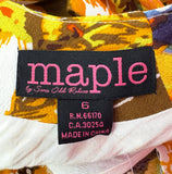 ANTHROPOLOGIE MAPLE ERA PLUMES DRESS - 6