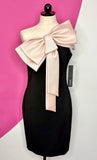 NEW BADGLEY MISCHKA BOW FRONT DRESS - 8