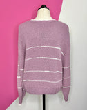 CABI HEARTBEAT PULLOVER STRIPE SWEATER - L