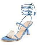 NEW ALOHAS KENDRA BLOOM DENIM HEELS - ALL SIZES