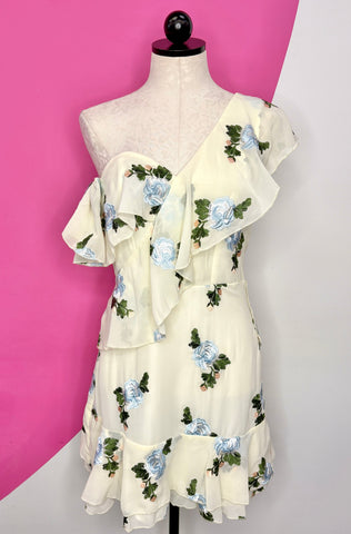NEW ENDLESS ROSE CHIFFON EMBROIDERED DRESS - S