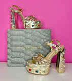AZALEA WANG AKIRA LOLA JEWELED PLATFORM - 7.5