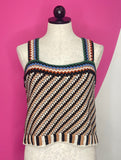 VERONICA BEARD LIVINA CROCHET TANK TOP - M