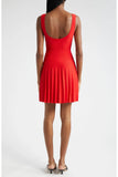 STAUD ELLISON RED ROSE MINI DRESS - S