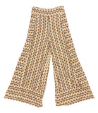 ANTHRO FARM RIO STRIPED WIDE LEG PANTS - M