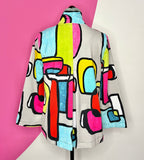 ART BY DOLCEZZA ABSTRACT TOP + JACKET (2PC) - S/M