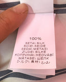 BRUNELLO CUCINELLI 100% SILK STRIPE TOP - L