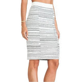 A.L.C. LYONS STRIPE INTARSIA KNIT SKIRT - XS