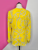 CABI REEF KNOT YELLOW ROPES BLOUSE - M